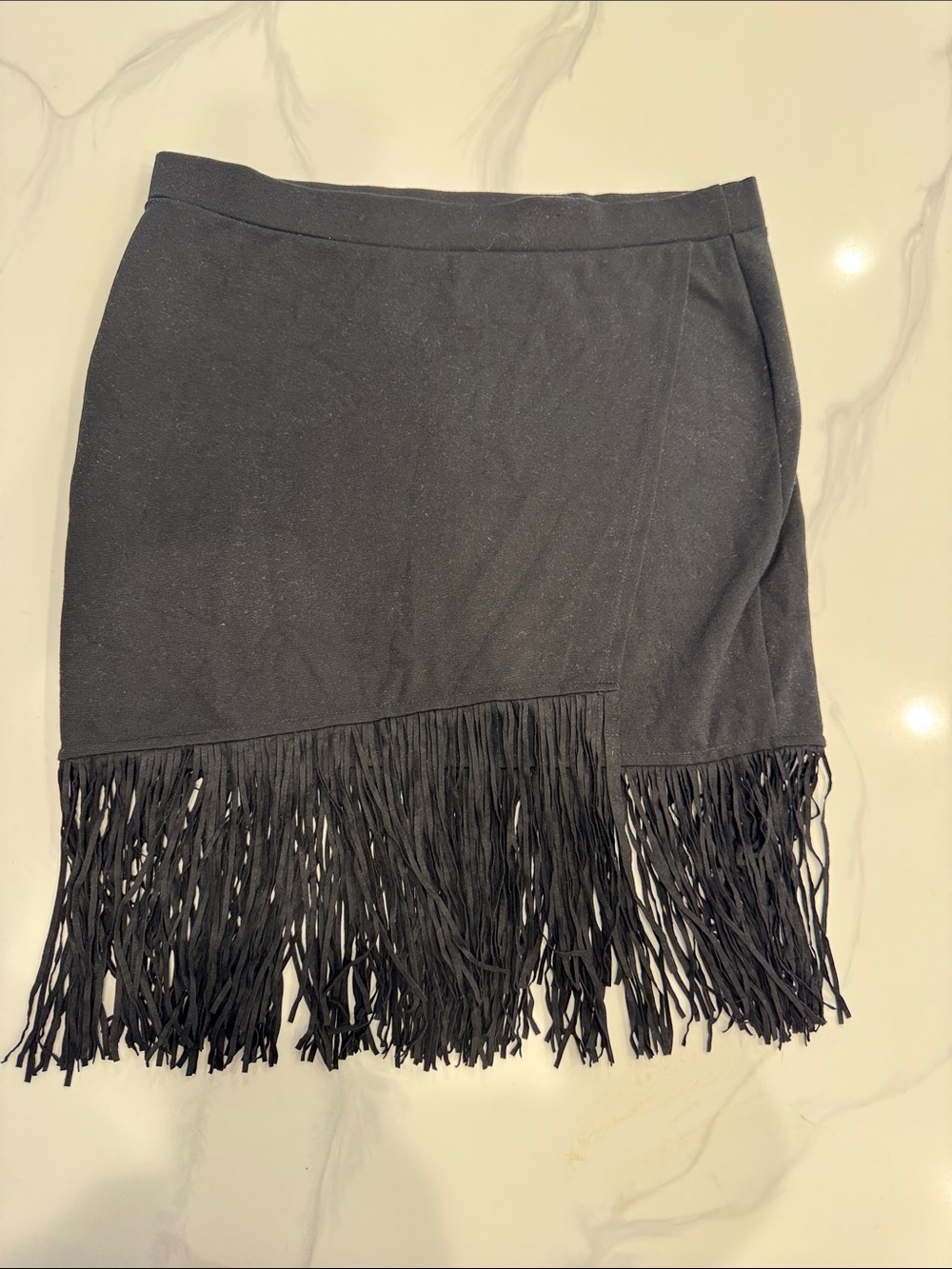 Ella Moss Black Fringe Mini Skirt